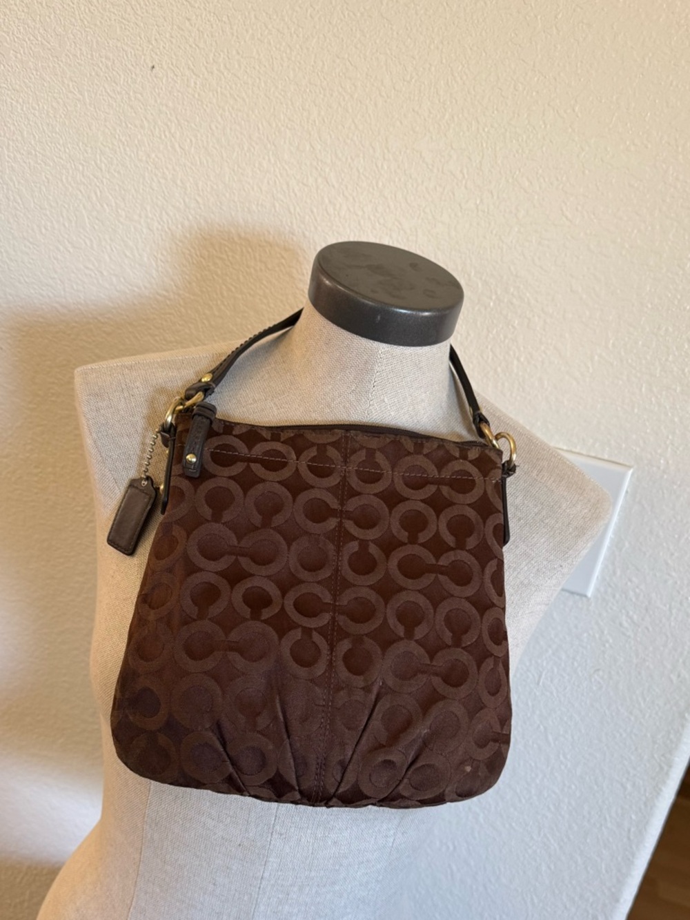 Coach Madison Brook Brown Signature C Crossbody Bag w/o crossbody strap
